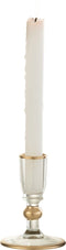 J-Line kaarshouder Details - glas - transparant/goud - 2 stuks