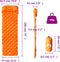 vidaXL - Kampeermatras - met - kussen - opblaasbaar - 1-persoons - oranje