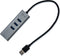 i-tec USB 3.0 Metal HUB - 3-Port met Gigabit Ethernet-adapter - Grijs