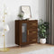 vidaXL - Dressoir - 69,5x34x90 - cm - bewerkt - hout - bruin - eikenkleur