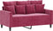 vidaXL - Tweezitsbank - 120 - cm - fluweel - wijnrood