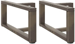 vidaXL - Salontafelpoten - 2 - st - T-vormig - 60x25x(30-31) - cm - staal - naturel