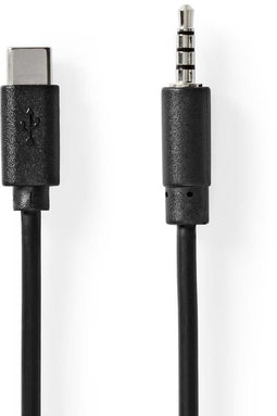 Nedis CCGL65950BK10 - Audio-adapterkabel USB-C naar 3.5mm - 100cm - Zwart