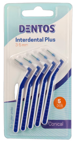 Dentos Interdental Plus Conical Ragers 3-5 mm - Tussenruimte Reiniging - 60 stuks