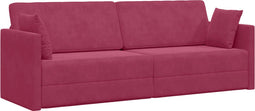 vidaXL - Ligbed - Sofa - 2-in-1 - Wijnrood - 213x144x60 - cm - Velvet
