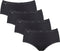 sloggi Basic+ - Dames Midi slip - Extra zachte naden - Zwart (4-pack)