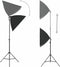 vidaXL - Fotostudioset - met - softboxlampen, - achtergrond - en - reflector