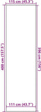 vidaXL - Deurmat - 115x400 - cm - zwart