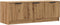 vidaXL - Tv-meubel - 102x35x36,5 - cm - bewerkt - hout - artisanaal - eikenkleur