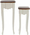Set van 2 tafels DKD Home Decor Wit Bruin 35 x 35 x 80 cm