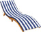 vidaXL - Ligbedkussen - gestreept - oxford - stof - blauw - en - wit