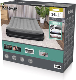 Opblaasbaar bed - BESTWAY - 2-zits matras - 203 x 152 x 36 cm - Geïntegreerde elektrische pomp