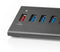 Nedis UHUBUP3810BK - USB-Hub - 8-Poorts - USB 3.0 met Externe Voeding QC3.0 Oplaadpoort - Zwart