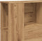 vidaXL - Hoofdbordkast - 140x18,5x102,5 - cm - bewerkt - hout - artisanaal - eiken