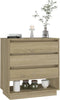 vidaXL - Dressoir - 70x41x75 - cm - bewerkt - hout - sonoma - eikenkleurig