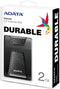 Adata DashDrive Durable HD650 - Externe Harde Schijf 2TB - USB 3.2 - Zwart