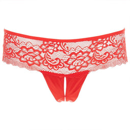 Rene Rofe - Kanten openkruis-slipje met strik achter - M/L