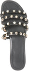GUESS Cevan - Slippers - 4 bandjes met steentjes - Zwart