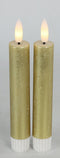 Countryfield Led dinerkaarsen - 15 cm - afstandsbediening - goud (2 stuks)