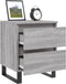vidaXL - Nachtkastjes - 2 - st - 40x35x50 - cm - bewerkt - hout - grijs - sonoma - eiken