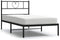 vidaXL - Bedframe - met - hoofdbord - metaal - zwart - 100x200 - cm