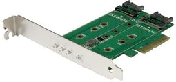 Startech.com PEXM2SAT32N1 - M.2 SSD Kaart - 1x PCIe (NVMe) 2x SATA