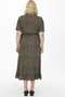 ONLY CARMAKOMA CARFRIDA - Lange wrap jurk - Animal print - Zwart