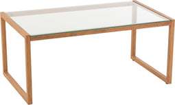 J-Line salontafel Rechthoekig - metaal/glas - naturel