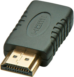 Lindy 41208 - HDMI Adapter - 1x HDMI-stekker 1x HDMI-bus mini - Zwart