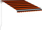vidaXL - Luifel - automatisch - uittrekbaar - 350x250 - cm - oranje - en - bruin