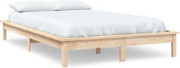 vidaXL - Bedframe - massief - grenenhout - 200x200 - cm