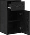 vidaXL - Dressoir - in - Zwart - Eiken - 38x34,5x75 - cm - van - Engineered - Wood