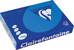 Clairefontaine Trophée Intens, gekleurd papier, A4, 160 g, 250 vel, turkoois