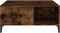 vidaXL - Salontafel - 80x80x36,5 - cm - bewerkt - hout - gerookt - eikenkleurig
