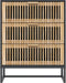 vidaXL - Dressoir - 60x30x75 - cm - bewerkt - hout - zwart