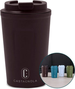 Castagnola Thermosbeker - Koffiebeker To Go - 380 ML - Donkerbruin