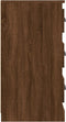 vidaXL - Dressoir - 70x35,5x67,5 - cm - bewerkt - hout - bruin - eikenkleur