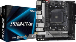 ASRock A520M-ITX/ac - Moederbord - Socket AM4 - Mini-ITX - Wi-Fi 5 (802.11ac) - 64GB max geheugen