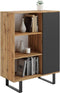 Boekenkast - industrieel - 40x90x116cm - zwart bruin