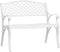 vidaXL - Tuinbank - 102 - cm - gietaluminium - wit