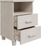 vidaXL - Nachtkastje - HAMAR - 40x35x62 - cm - massief - grenenhout - wit