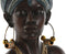 Decoratieve figuren Home ESPRIT Blauw Zwart Gouden Afrikaanse 15 x 11 x 25 cm