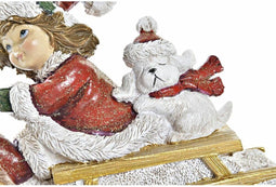 Kerstversiering DKD Home Decor Hars (13 x 6 x 10,5 cm) (2 Stuks)