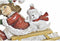 Kerstversiering DKD Home Decor Hars (13 x 6 x 10,5 cm) (2 Stuks)