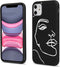 iMoshion Design voor de iPhone 11 hoesje - Abstract Gezicht - Wit / Zwart