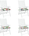 vidaXL - Stoelkussens - 4 - st - 40x40x7 - cm - stof - meerkleurig