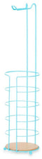 Toiletrolhouder Blauw Metaal Bamboe 16,5 x 63,5 x 16,5 cm (4 Stuks)