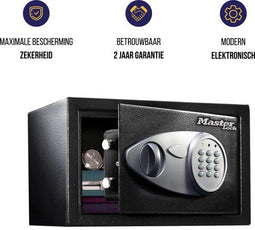 Master Lock X055ML - Digitale combinatiekluis - 16,4 L - Zwart/grijs