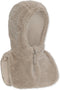 Konges Slojd Teddy nekwarmer met muts - 2 in 1 - Silver beige - Maat 2-4 jaar