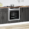 vidaXL - Ovenkast - Lucca - bewerkt - hout - zwart